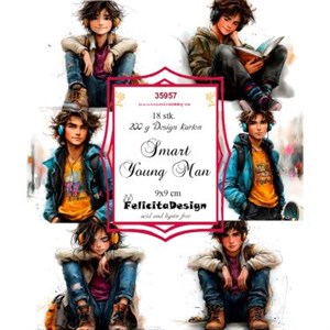 Smarte unge mænd, design karton, Felicita design.