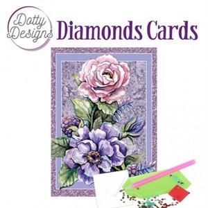 Diamond Card Pink rose.