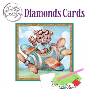 Diamond Card Bamse i flyvemaskine.