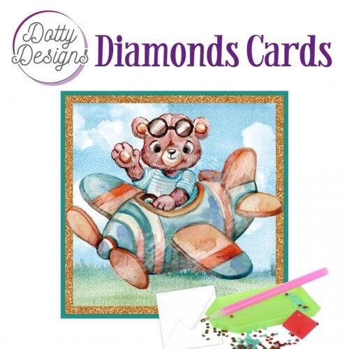 Diamond Card Bamse i flyvemaskine.