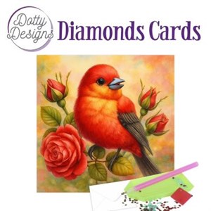  Diamond Card - sangfugl  15x15 cm