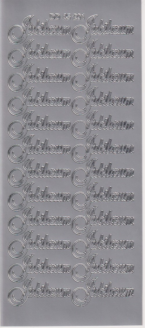 45201 - Jubilærum, stickers, sølv.