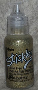 Guld, stickles, glitterlim, 18 ml.