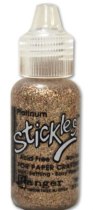 Platinum, stickles, glitterlim, 18 ml.