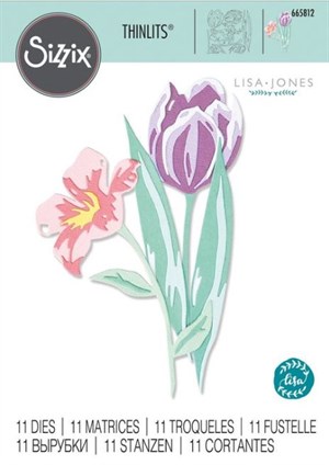 Blomster, tulipan, layerd, dies Sizzix Thinlits.*