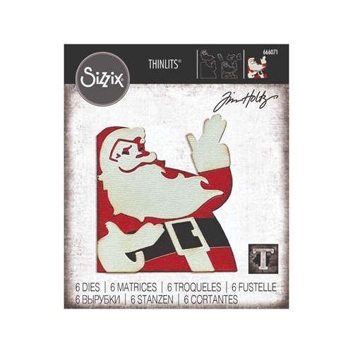 Retro Santa, dies Sizzix thinlits.*