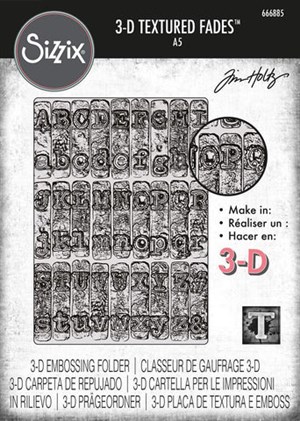 Vault - Stor skrivemaskine, 3d-embossing folder, Sizzix/Tim Holtz. 