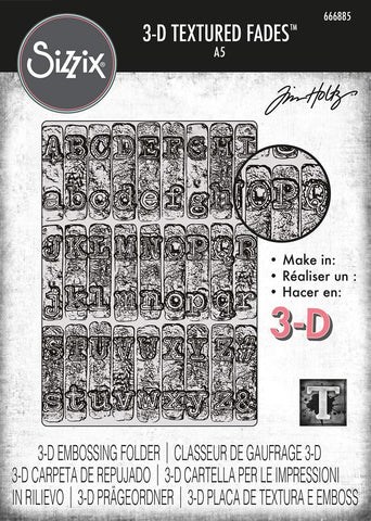 Vault - Stor skrivemaskine, 3d-embossing folder, Sizzix/Tim Holtz. 