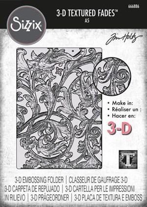 Hvælving - Stort viklet ind, 3d-embossing folder, Sizzix/Tim Holtz. 