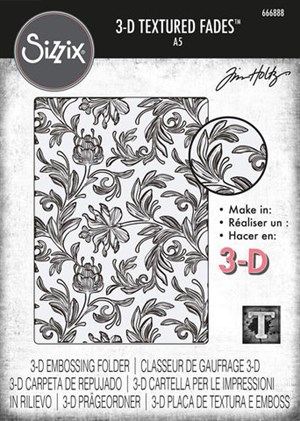 Hvælving - Botanisk Stor, 3d-embossing folder, Sizzix/Tim Holtz. 