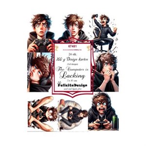 Computeren dreng, design karton, Felicita design.