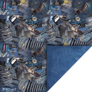 Jeans og stof, scrapark, Felicita Design.