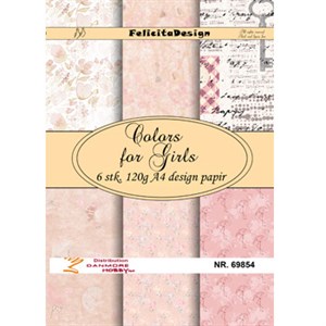 Colors for girls, mønsterpapir pakning, Felicita design.
