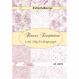 Flower Jemptation, mønsterpapir pakning, A4, Felicita design.