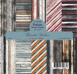 Farvede Striber, design karton, Felicita design.