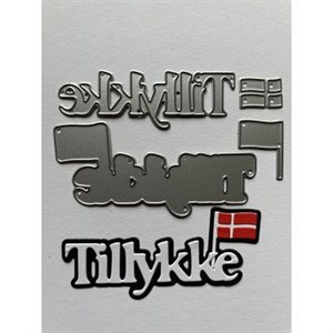 Dies AJ-Design Tillykke m/ flag