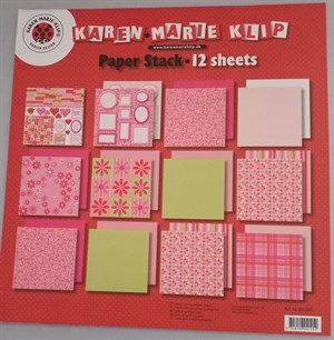  Paper blokke, 12 ark 30x30 cm Dansk design fra Karen Marie Klip.