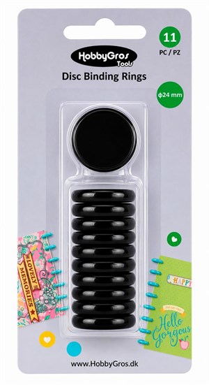Disk-indbindingsringe – sorte,  Hobby Gros Tools. 