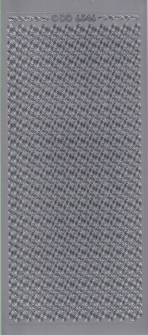 6546 - Kanter, stickers, Sølv.