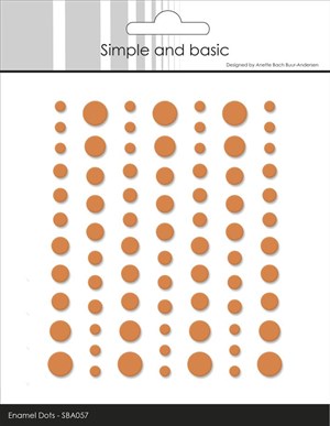 Simple and Basic Matte Enamel Dots, Mandarin, 77stk