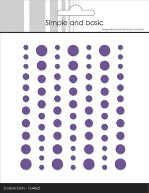 Simple and Basic Matte Enamel Dots, Lilla, 77stk