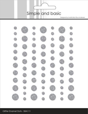 Simple and Basic Glimmer Enamel Dots, Beton, 77stk