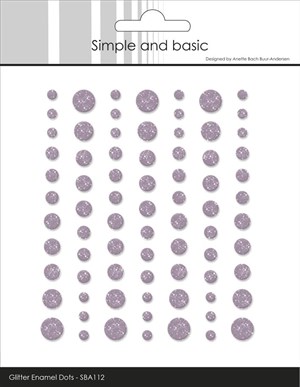 Simple and Basic Glimmer Enamel Dots, Lyng, 77stk