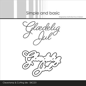 Glædelig Jul - stempel og dies, Simple and basic