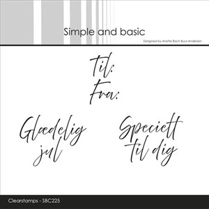 Til - Fra - stempel og dies, Simple and basic