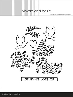Simple og basic, dies, Doves, Love, Hope and peace. 