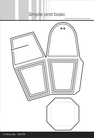 Simple og basic, dies, Lille kurv med lukning. 