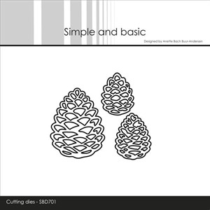 Simple og basic, dies, Små buttede fyrrekogler. 