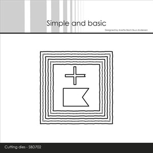 Simple og basic, dies, 7,5 x 7,5 cm basics - Gammelt papir. 
