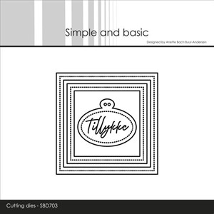 Simple og basic, dies, 75x75mm - Gennemboret. 