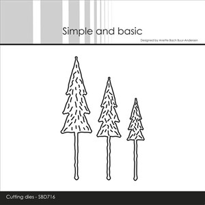 Simple og basic, dies, Små fyrretræer.  