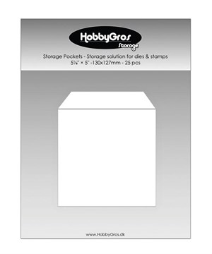 Opbevaringslommer 130x127mm - 25 stk. Hobby Gros Storage.