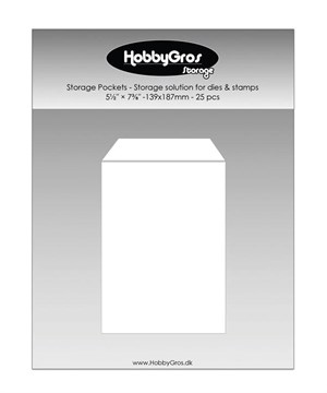Opbevaringslommer 139x187 mm - 25 stk. Hobby Gros Storage.
