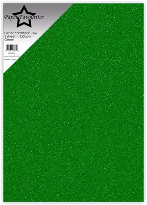 Glitterkarton, Paper Favourite, Grøn. 