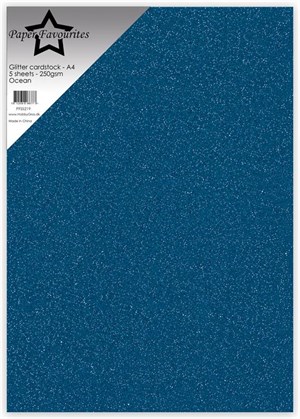 Glitterkarton, Paper Favourite, Ocean. 