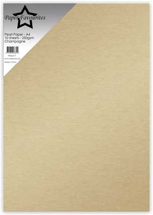 Champagne, Perlemor, Paper Favourites Pearl Paper 250g, 5 stk