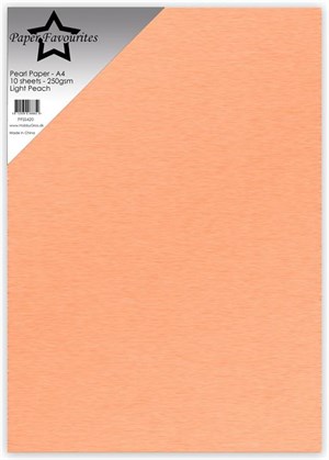 Light Peach, Perlemor, Paper Favourites Pearl Paper 250g, 5 stk