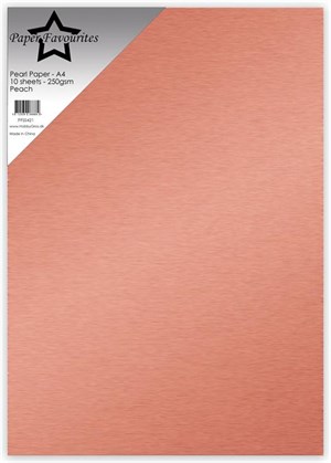 Fersken, Perlemor, Paper Favourites Pearl Paper 250g, 5 stk