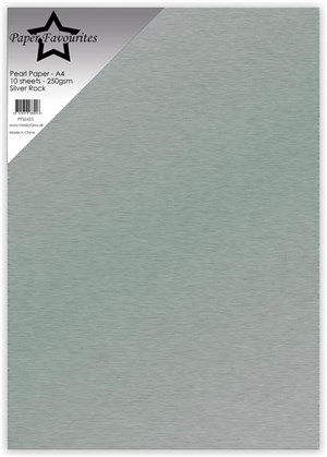 Sølvklippe, Perlemor, Paper Favourites Pearl Paper 250g, 5 stk
