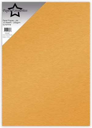 Solskin, Perlemor, Paper Favourites Pearl Paper 250g, 5 stk