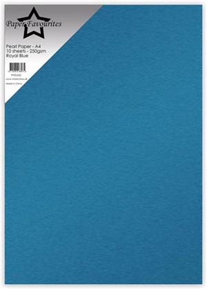 Kongeblå, Perlemor, Paper Favourites Pearl Paper 250g, 5 stk