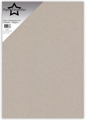Grå Chipboard A4, Paper Favourites