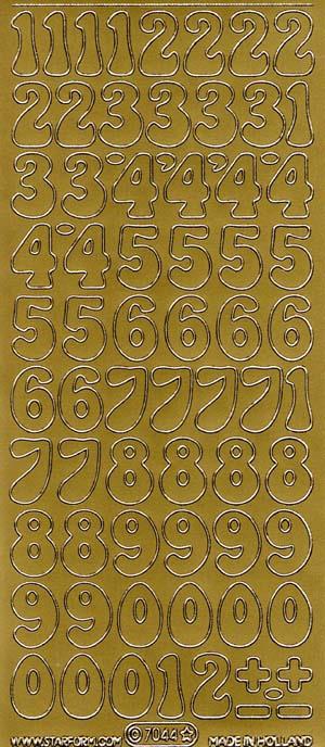 7044 - Tal - stickers - guld