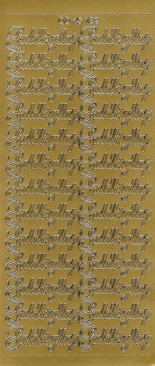 45182 - Guldbryllup, stickers, guld.