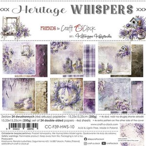 Heritage Whispers, mønsterkarton pakning, Craft O'Clock Paper Pack.