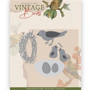Vintage fugle - fugle rede, Jeanine's Art Dies